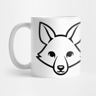 Fox Black and White Minimalist Pictogram Mug